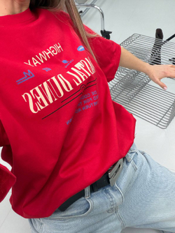 Футболка женская артикул 703 цвет "красный"