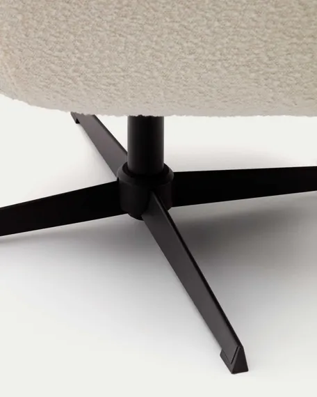 Крутящееся кресло Zalina, белое букле