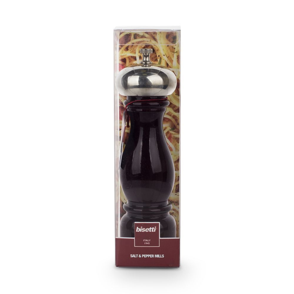 Мельница для соли 22см Bisetti Palermo красное дерево Италия вид