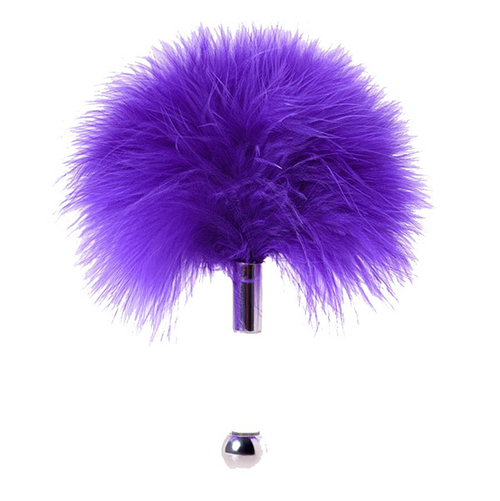 Фиолетовая пуховая щекоталка 13см ToyFa Theatre 700026