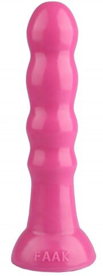 Розовая анальная втулка с круглым кончиком - 23 см. (Цвет: розовый)