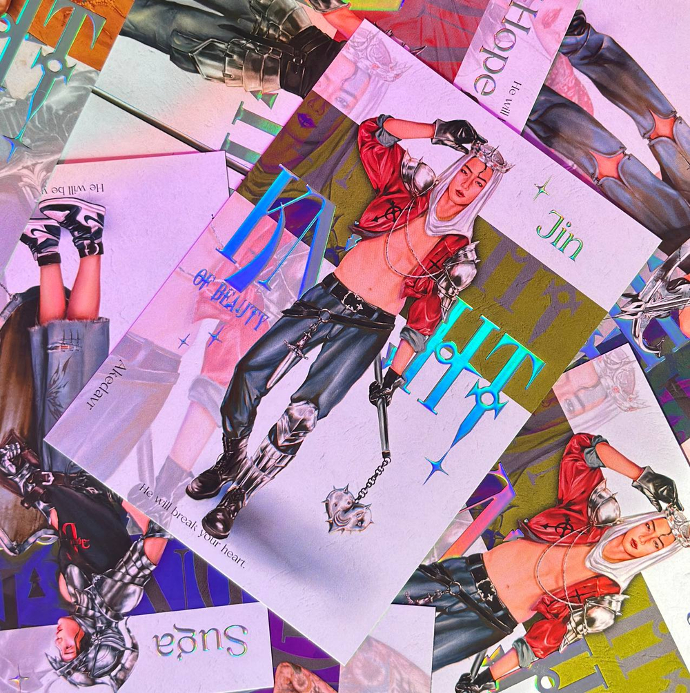 Арт принт / Akedavr / BTS / сет "Рыцари" (8 шт)