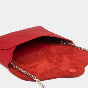 Сумка-клатч Florette из кожи теленка, красного цвета