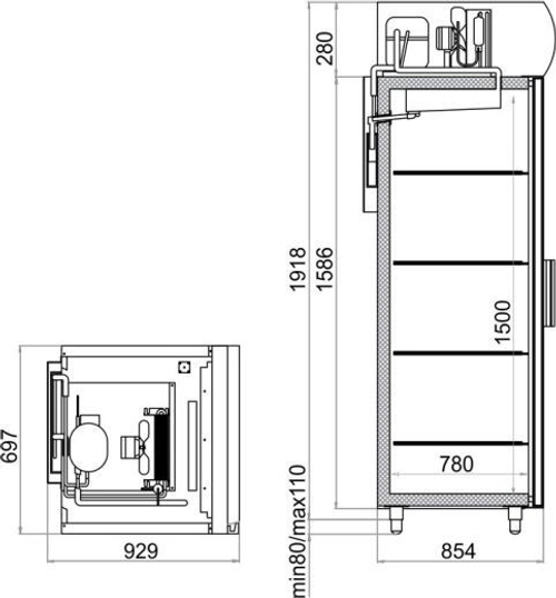 Холодильный шкаф Polair DP107-S