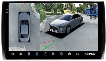 Магнитола для Skoda Kodiaq, Karoq (рамка под 10") - Teyes CC3-2K-360 на Android 10, 2K QLED, 6Гб+128Гб, CarPlay, 4G SIM-слот, 4 камеры в комплекте