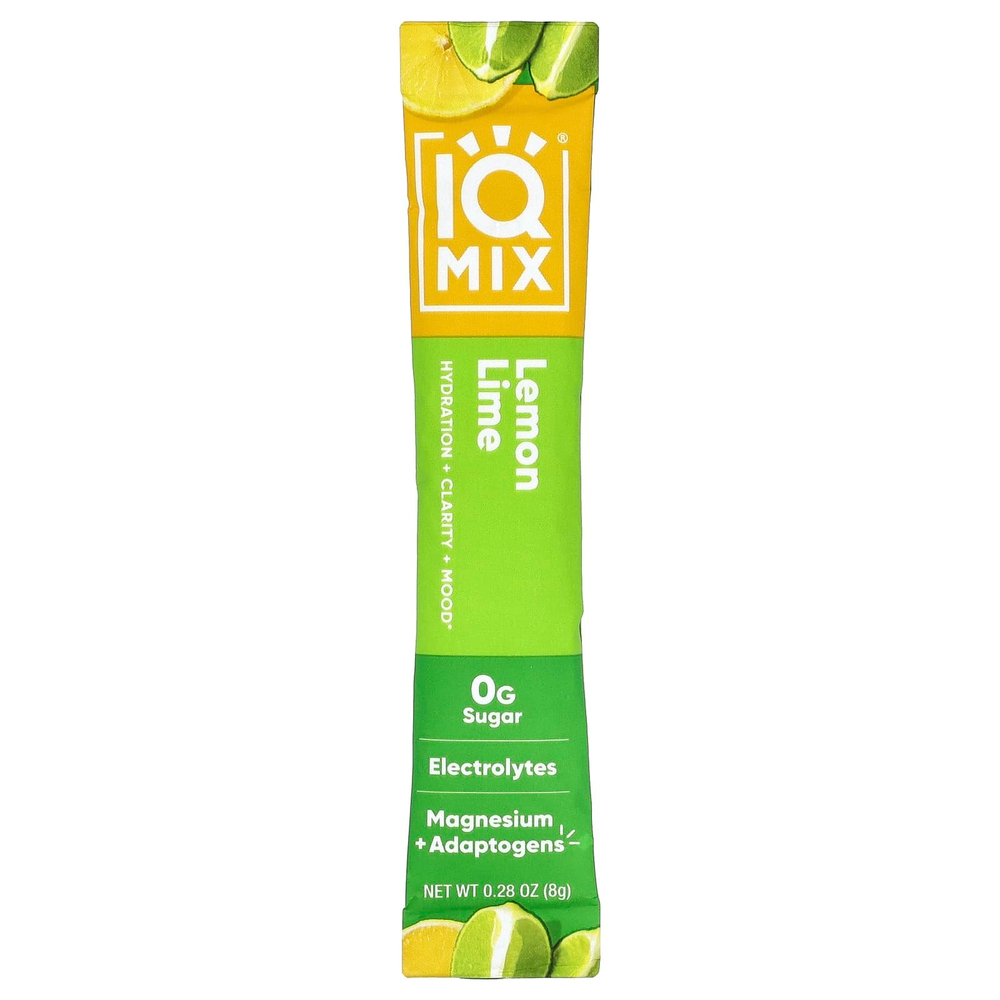 IQBAR, IQ Mix®, лимон и лайм, 20 пакетиков по 8 г (0,28 унции)