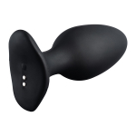 Черная анальная вибропробка 5,7см с управлением через приложение Lovense Hush 2 Anal Vibrating Butt Plug Size L Black