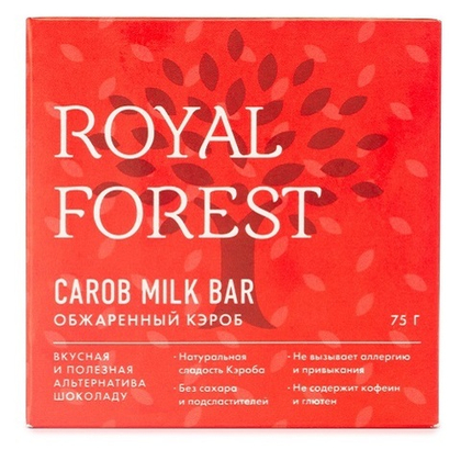 Шоколад из кэроба обжаренного Royal Forest, 75 г