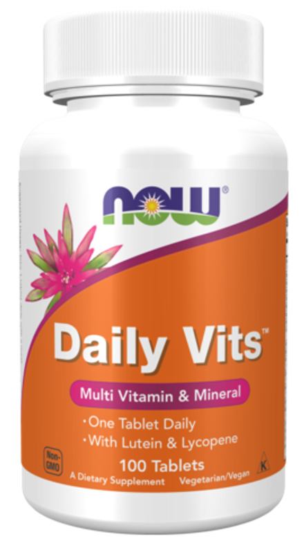 NOW Foods, Мультивитамины и минералы, Daily Vits, 100 таблеток