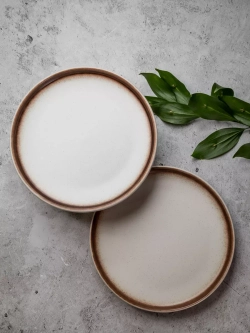 Тарелка с бортиком, Белый песок 20 см - 2 шт.