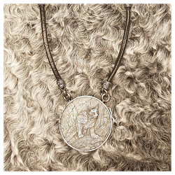 Серебряная монета-амулет «Рысь»