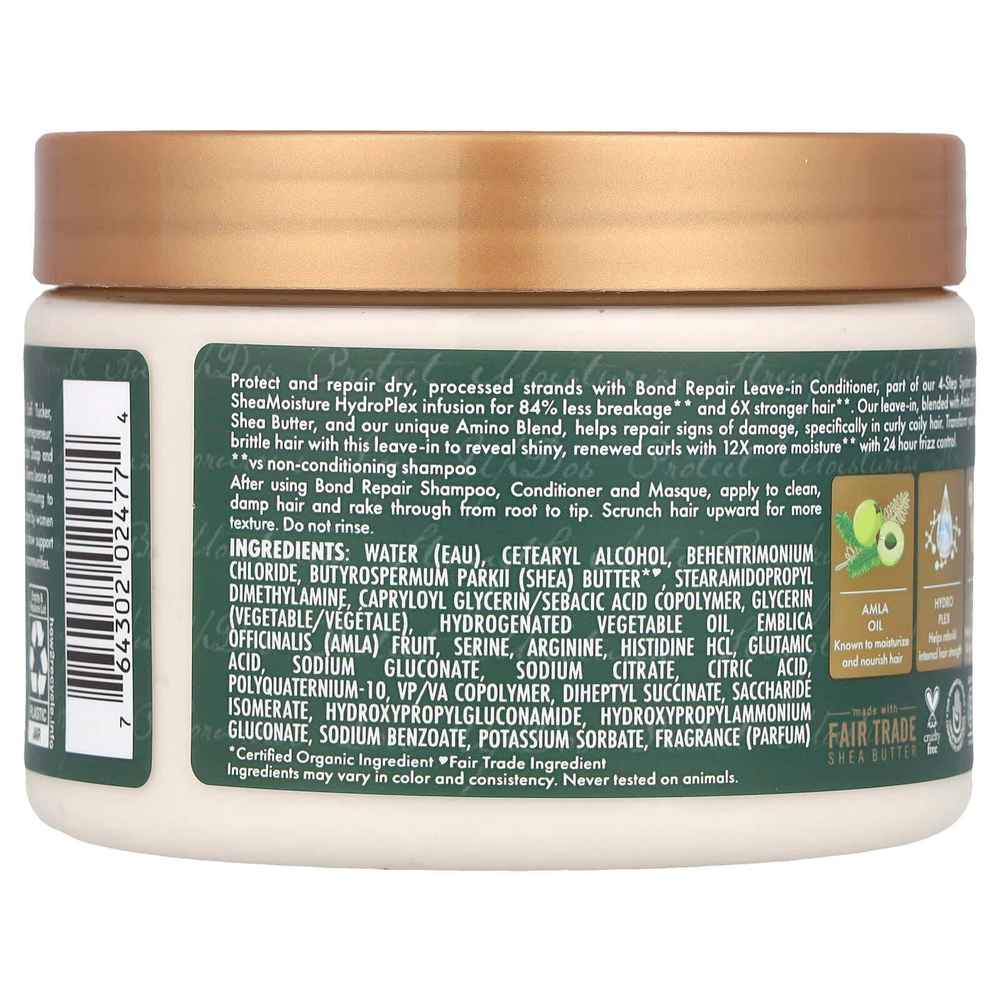 SheaMoisture, Несмываемый кондиционер Bond Repair, масло амлы, 311 г (11 унций)