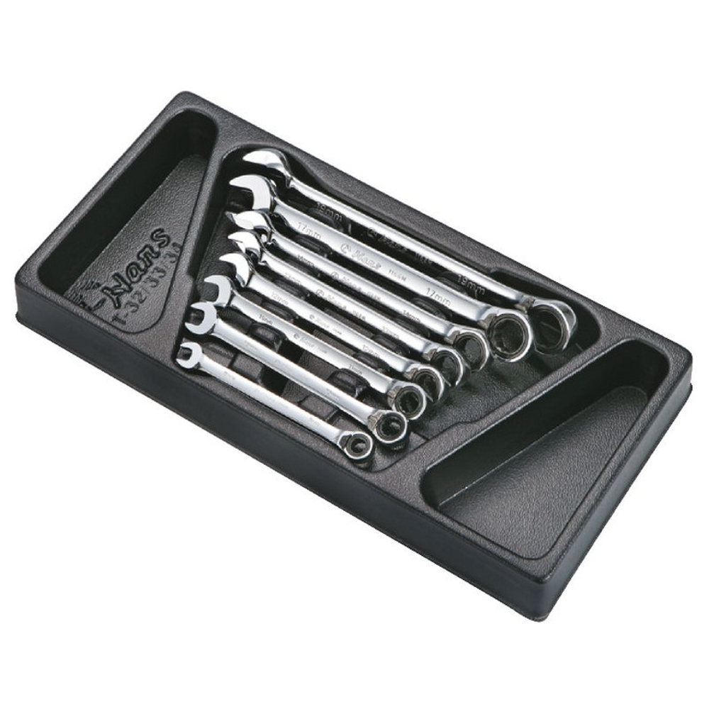 Ложемент ключи трещоточные с шарниром 8 предметов