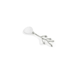 Икорница с ложкой Michael Aram Silver Orchid (21 см)