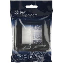 Рамка для розеток и выключателей ЭРА Elegance 14-5011-05 Classic, на 1 пост, антрацит