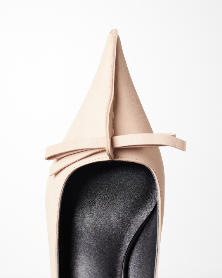 Туфли из натуральной кожи светло-бежевый