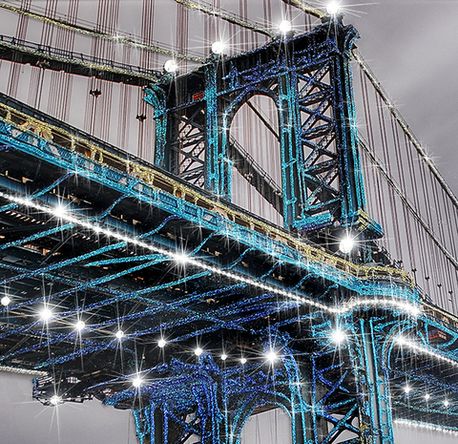 Картина «Манхэттенский мост» (плекси арт) 50x100см.