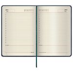 Ежедневник недатированный А5 (138х213 мм) BRAUBERG "Stylish", кожзам, гибкий, 160 л., синий, 126223