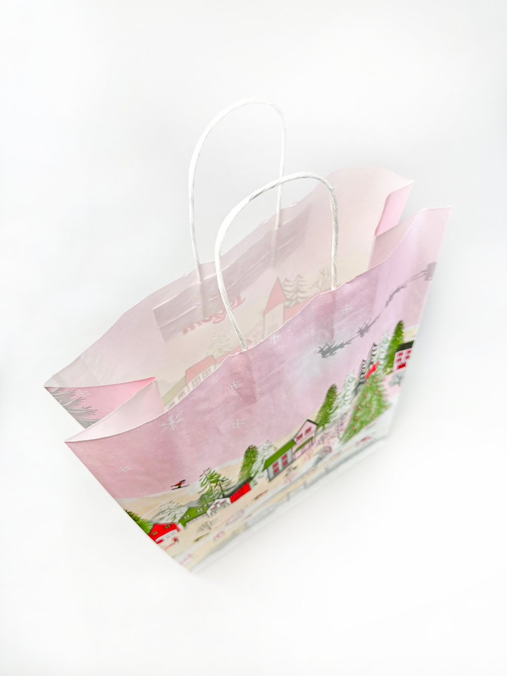 Крафт пакет 320 х 130 х 430 мм "Мишки на прогулке", 80гр/м2