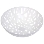 Фруктовница «БИСКОТТИ», цвет дымчатый белый, 26,5*26,5*8,5см