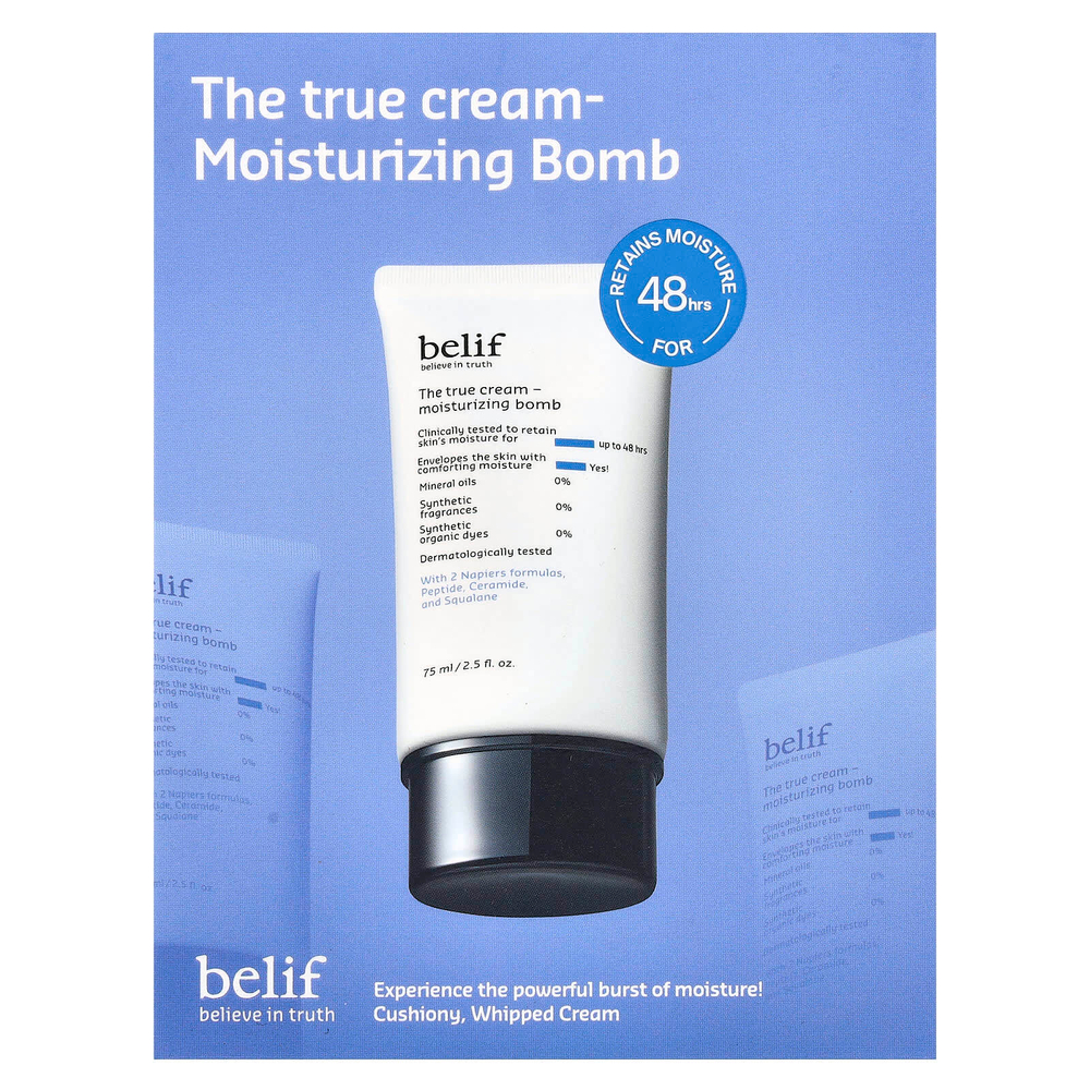 belif, The True Cream, специальный набор увлажняющих бомб, набор из 2 предметов