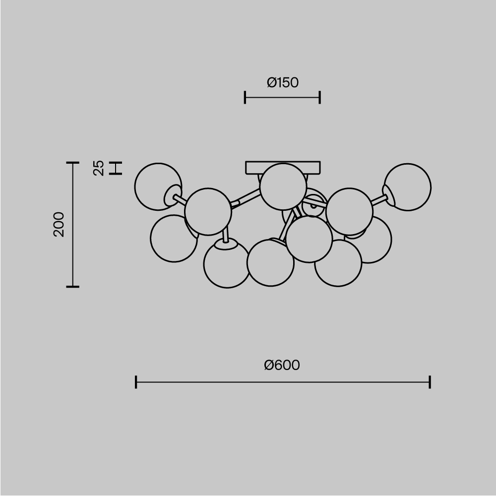 Потолочная люстра Maytoni Dallas MOD545CL-12BS