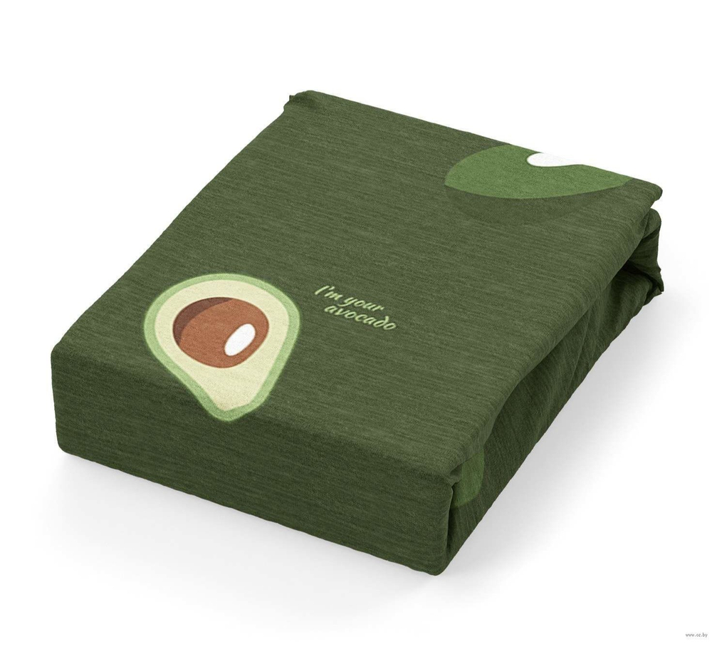 Простыня на резинке 200*90*25 AVOCADO, 100% хлопок