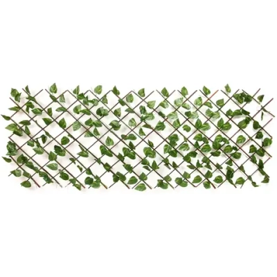 Забор декоративный «Виноградная лоза» при ширине 2 м высота 0,95 м (h-1,2м в сложенном), Зеленый