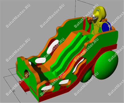 Батут-горка "Лев" 13*7.5*10 м