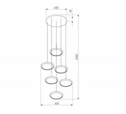 Подвесной светильник Eurosvet Crespella 90034/6 золото