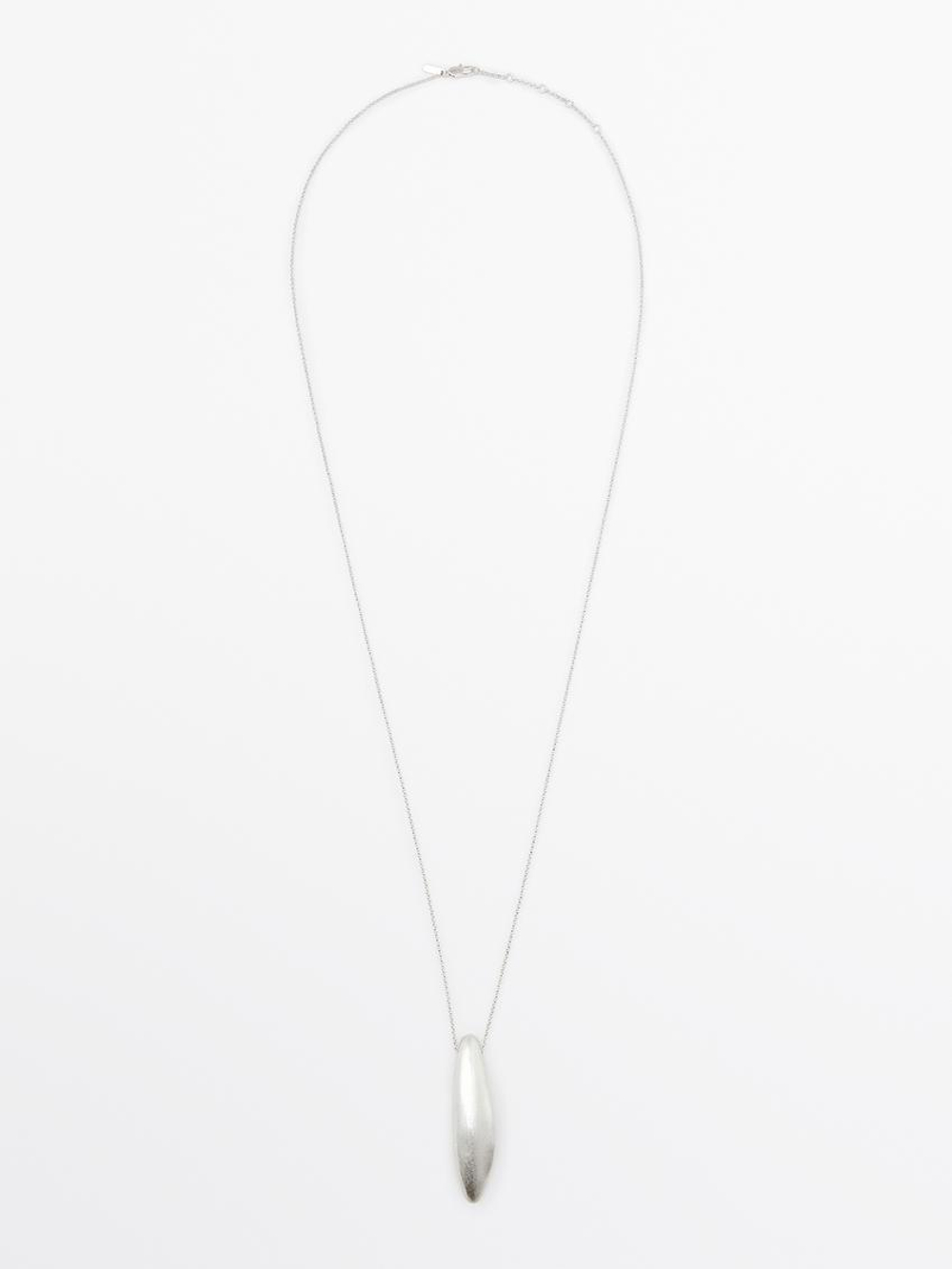 Massimo Dutti Цепочка с подвеской «Лесной орех», серебряный