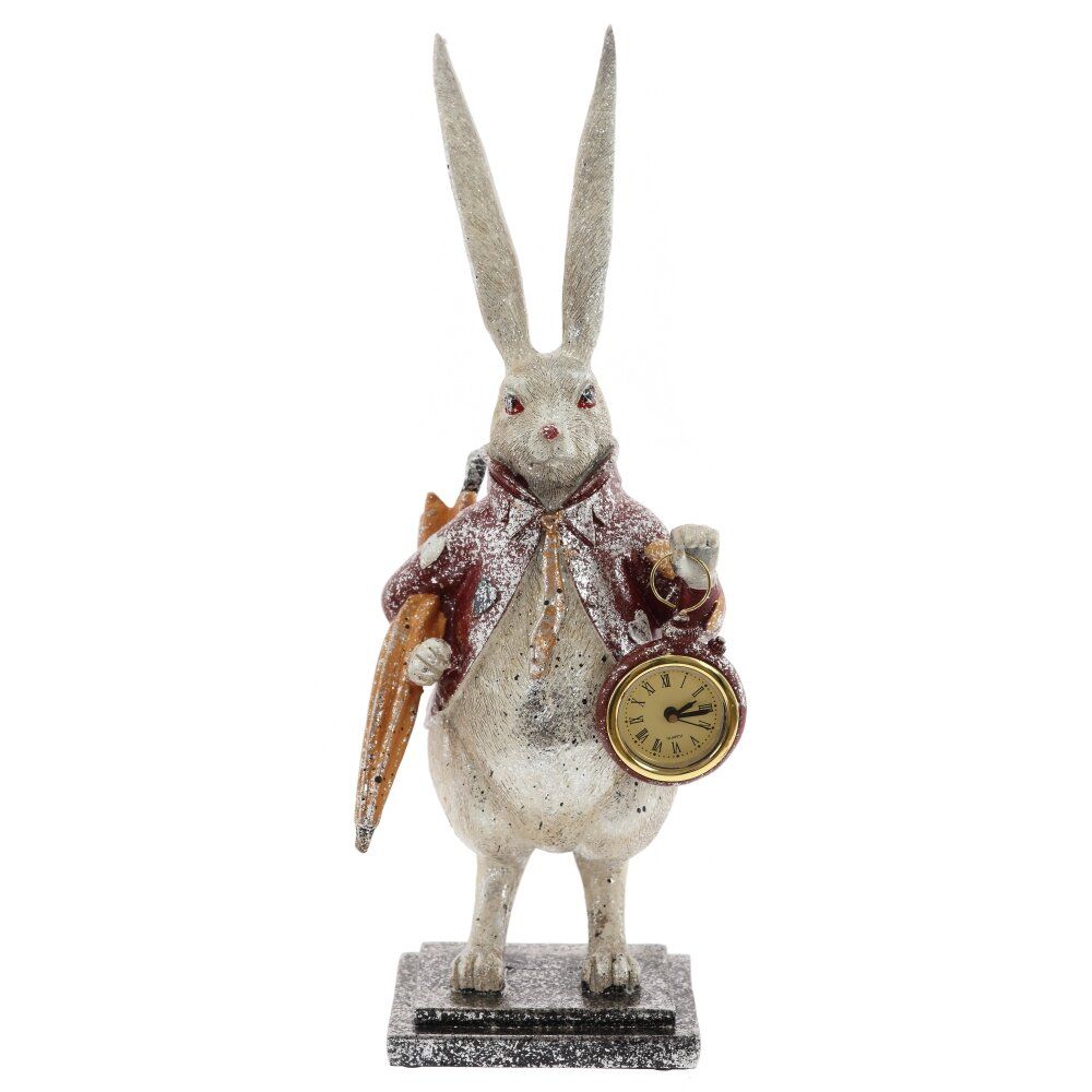 GAEM Фигурка декоративная "Кролик" с часами (LR44x1), L15 W12 H37,5 см