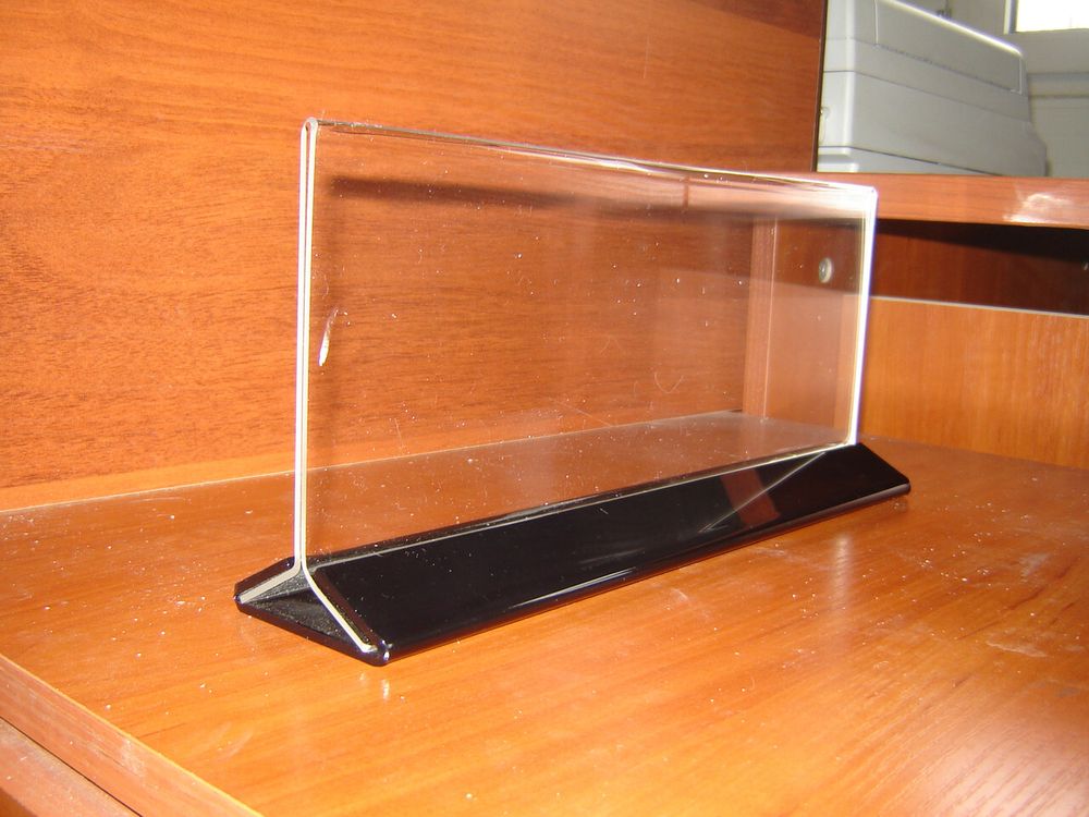 Меню-холдер тейбл тент 113х300 черное основание