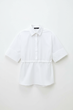Свободная рубашка из хлопка-поплина