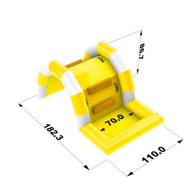 Надувная лестница для бассейна из ПВХ с бассейном, жёлтый, 1.82*1.1*0.87 м
