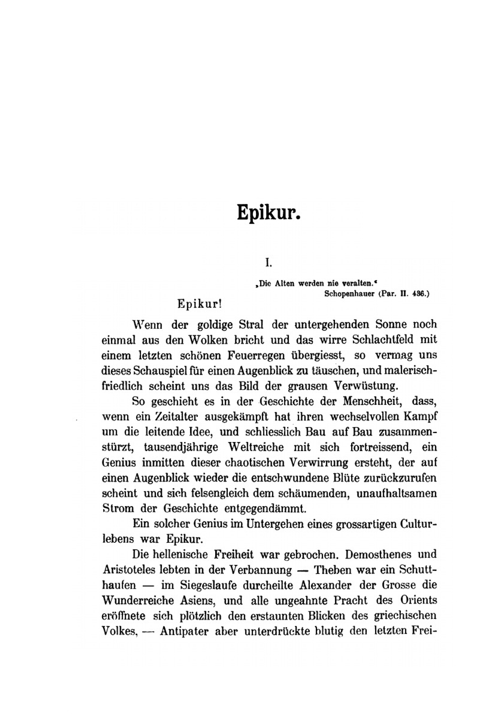 Epikur. Seine Persönlichkeit Und Seine Lehre. Eine Monographie in Populärer Fassung | J.K. Kreibig