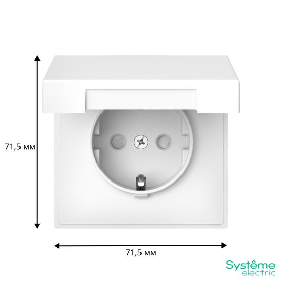 Розетка ArtGallery 16А IP20 с заземл. со шторками с крышкой быстрозажим. клем. механизм бел. SE GAL000146S