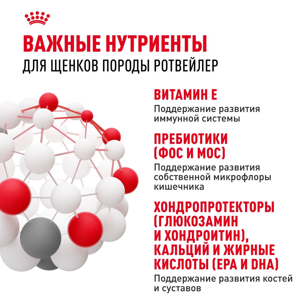 Сухой корм Royal Canin Rottweiler Puppy для щенков породы Ротвейлер до 18 месяцев