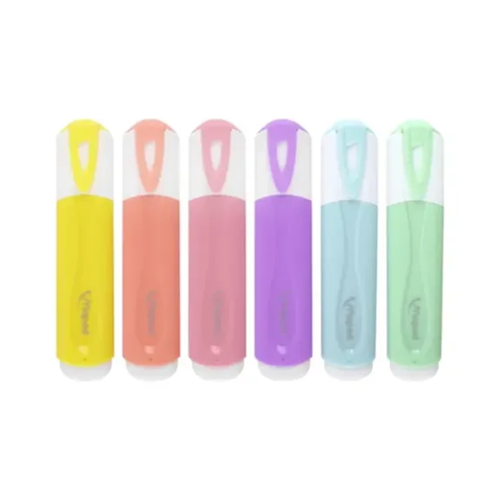 Набор текстовыделителей MAPED 6 шт., АССОРТИ, "FLUO PEP'S Pastel", линия 1-5 мм, 742558