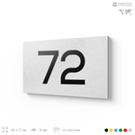 Табличка с номером 72 на дверь квартиры, для офиса, кабинета, аудитории, склада, белая 120х70 мм, Айдентика Технолоджи