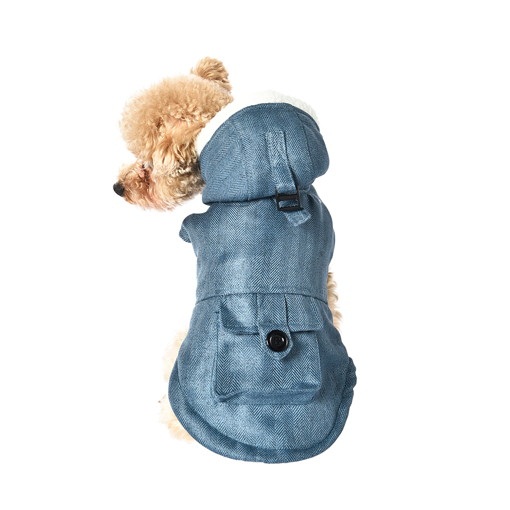 PET-IT Куртка джинсовая для собак, синяя, S, 25 см