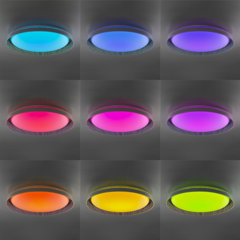 Citilux MEGA CL752452G LED RGB Светильник с пультом Белый+Клён