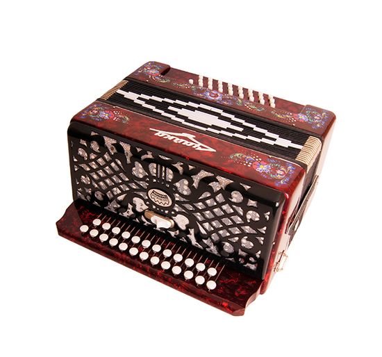 S5XLY-A-RD Гармонь "Чайка 314" 25х25-III-2, красная, Шуйская гармонь