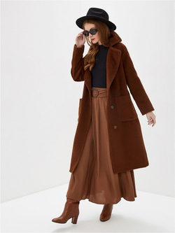 Пальто женское тедди чебурашка, SilverFox (арт. S956cz)