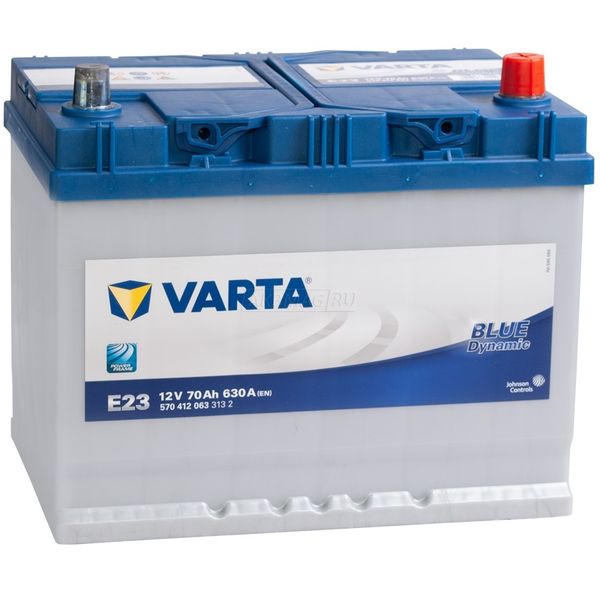 Аккумулятор автомобильный VARTA Blue E23 (70R) 630 А обр. пол. 70 Ач (570 412 063 313 2)