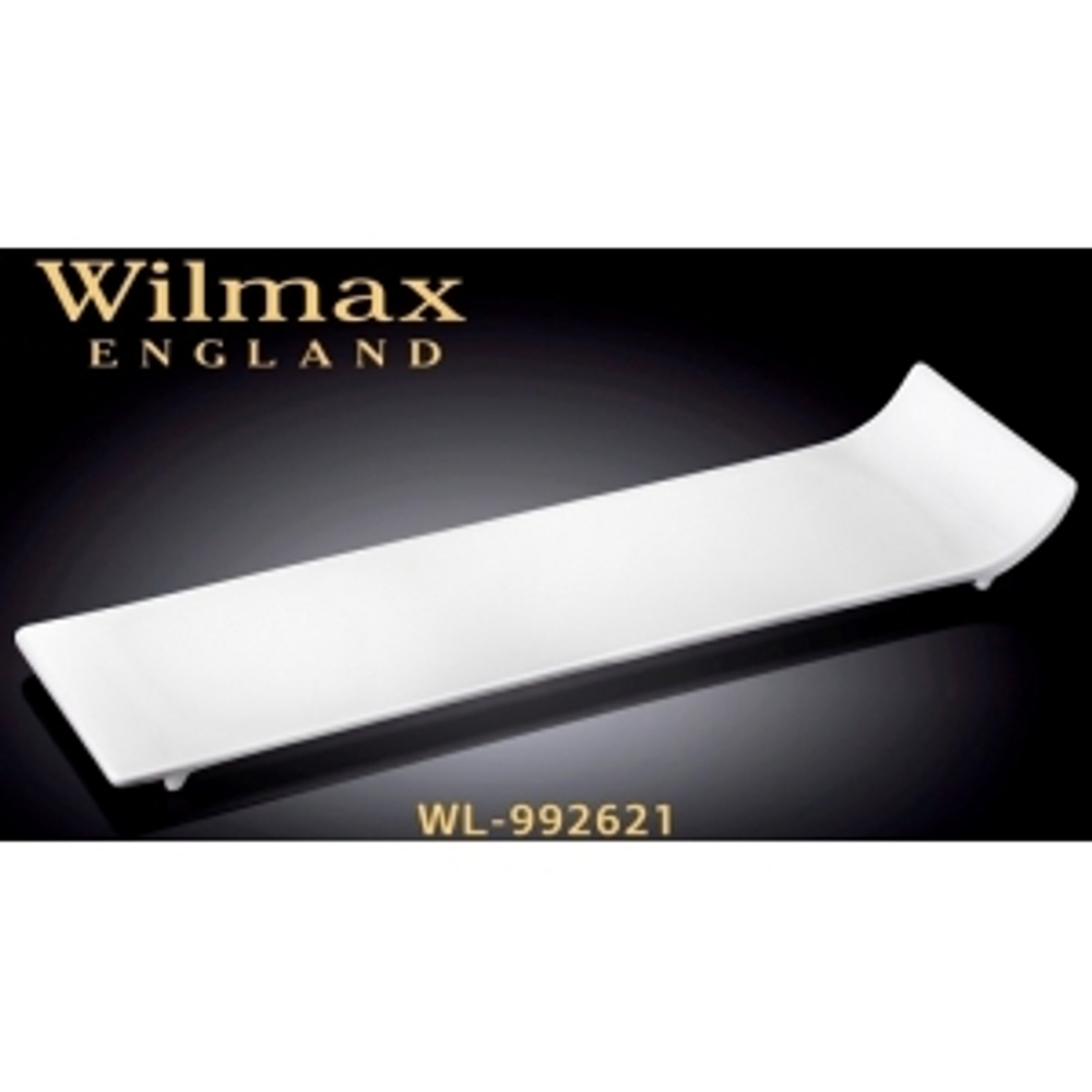 Блюдо прямоуг. 305*95 мм. с закатанным ободком Wilmax /3/36/