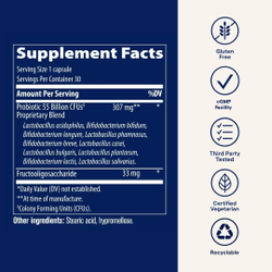 Trace Minerals Probiotic 55 Billion 30 Capsules , Пробиотики
