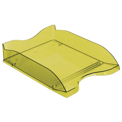 Лоток для бумаг горизонтальный тонированный СТАММ Люкс лайм (ЛТ610)