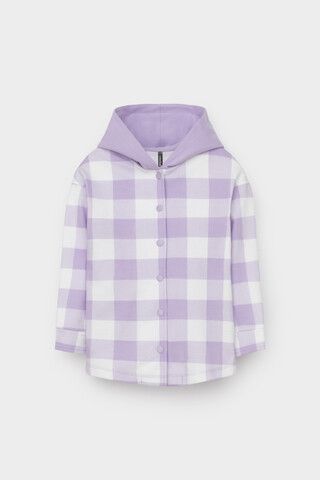 рубашка  для девочки  КР 302698/пастельно-лиловый,клетка виши к541
