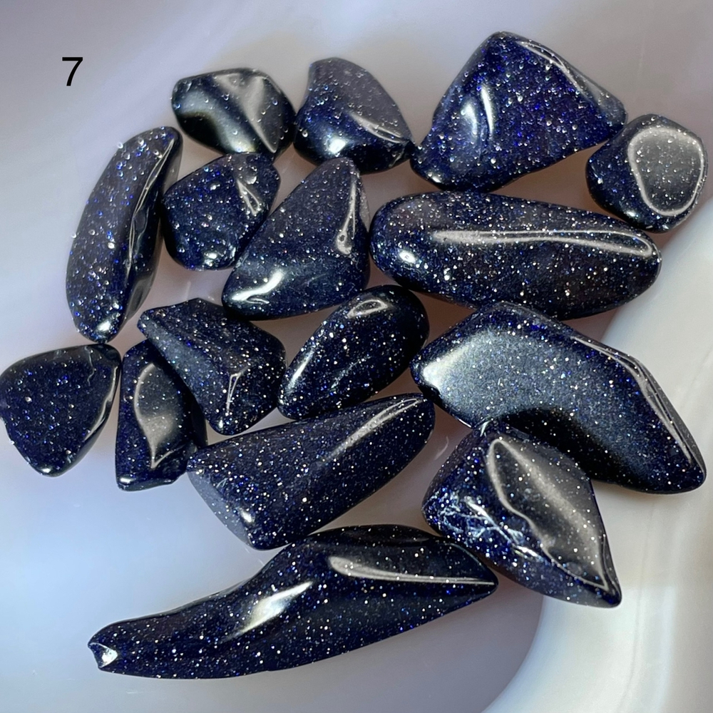 52740 Авантюрин синий иск. Галтовка 10-20мм набор--6